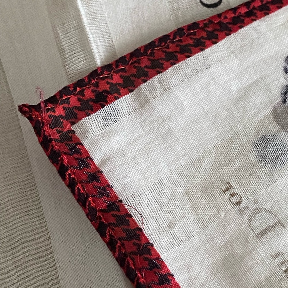 Vintage Christian DIOR Small Scarf Neck Hair Cotton Glove Print - Picture 9 of 10